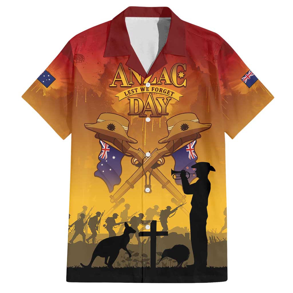 ANZAC Day Family Matching Off Shoulder Maxi Dress and Hawaiian Shirt Australia And New Zealand Slouch Hats