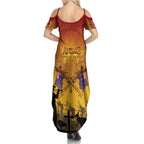 ANZAC Day Family Matching Summer Maxi Dress and Hawaiian Shirt Australia And New Zealand Slouch Hats
