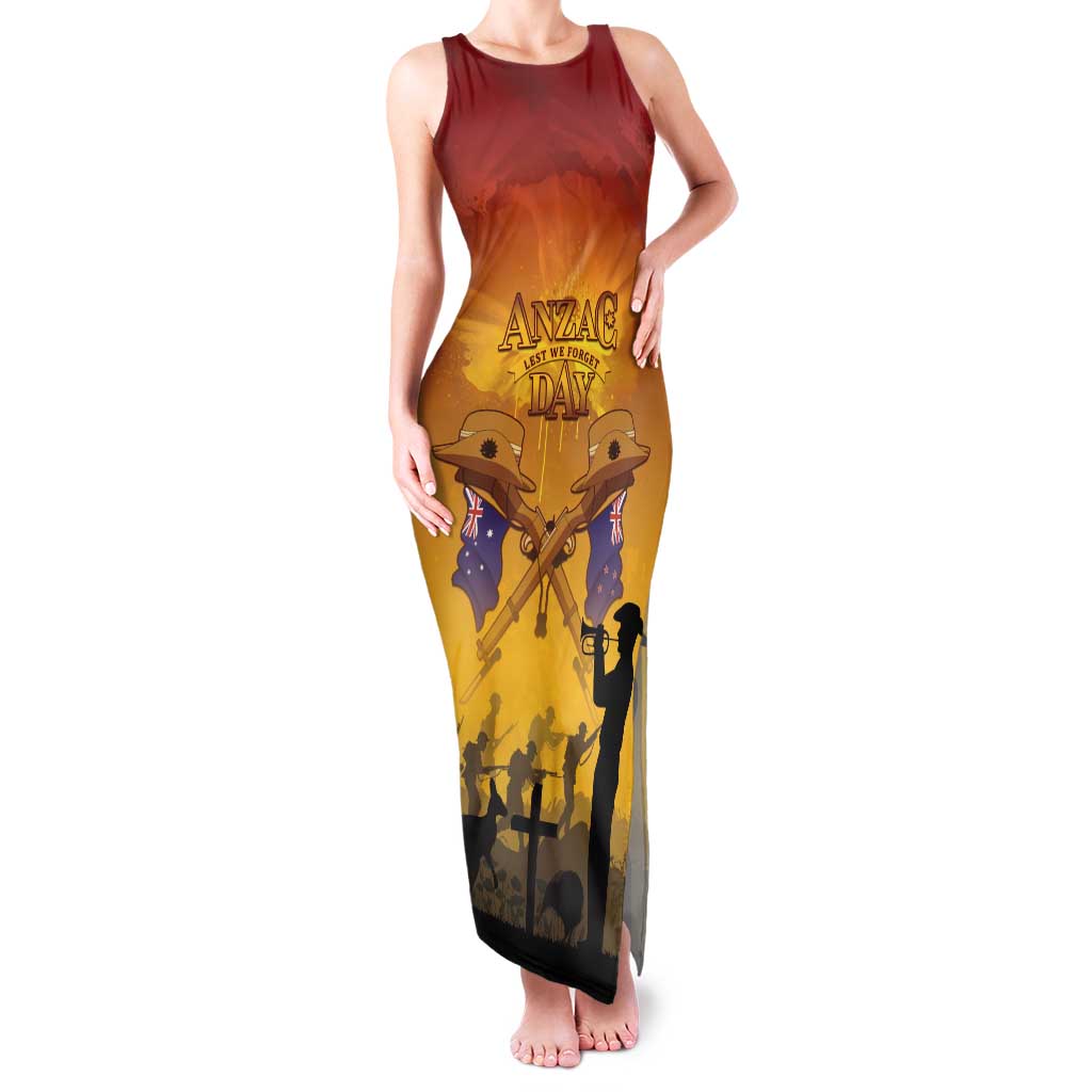 ANZAC Day Family Matching Tank Maxi Dress and Hawaiian Shirt Australia And New Zealand Slouch Hats