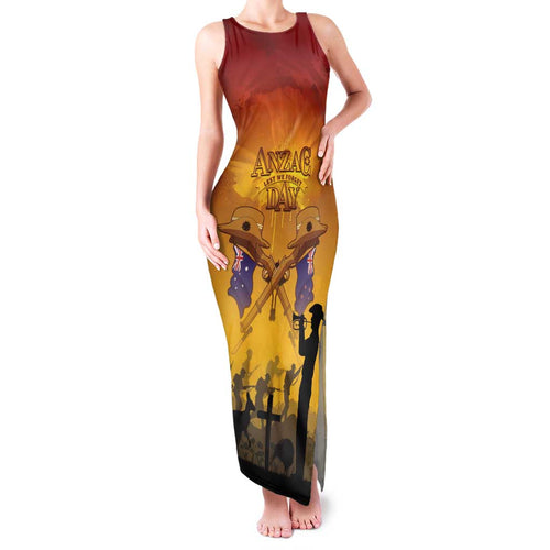 ANZAC Day Family Matching Tank Maxi Dress and Hawaiian Shirt Australia And New Zealand Slouch Hats