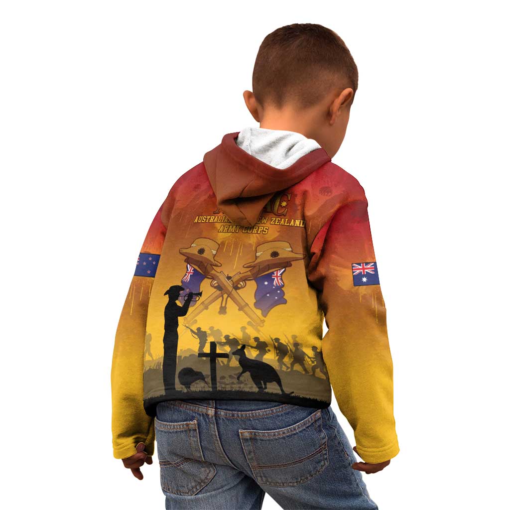 ANZAC Day Kid Hoodie Australia And New Zealand Slouch Hats