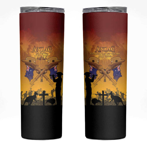 ANZAC Day Skinny Tumbler Australia And New Zealand Slouch Hats