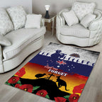 New Zealand And Australia ANZAC Last Post Area Rug