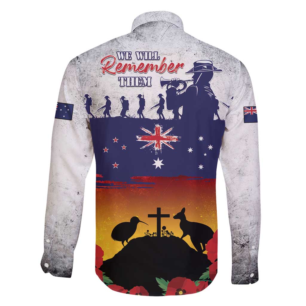 New Zealand And Australia ANZAC Last Post Family Matching Off Shoulder Short Dress and Hawaiian Shirt