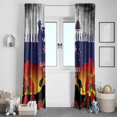 New Zealand And Australia ANZAC Last Post Window Curtain