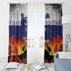 New Zealand And Australia ANZAC Last Post Window Curtain