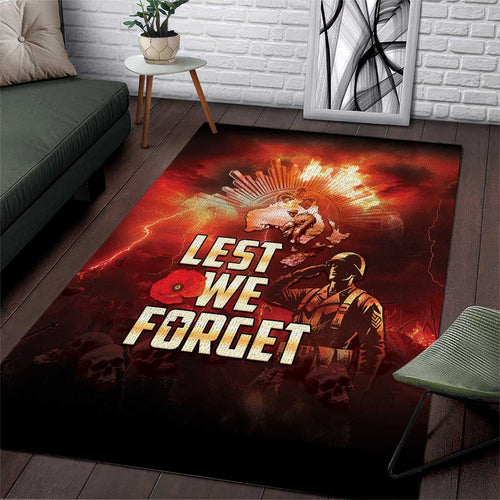 Honouring The ANZAC Spirit Area Rug Gallipoli Lest We Forget