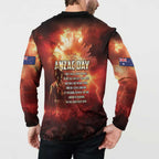 Honouring The ANZAC Spirit Button Sweatshirt Gallipoli Lest We Forget