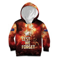 Honouring The ANZAC Spirit Kid Hoodie Gallipoli Lest We Forget