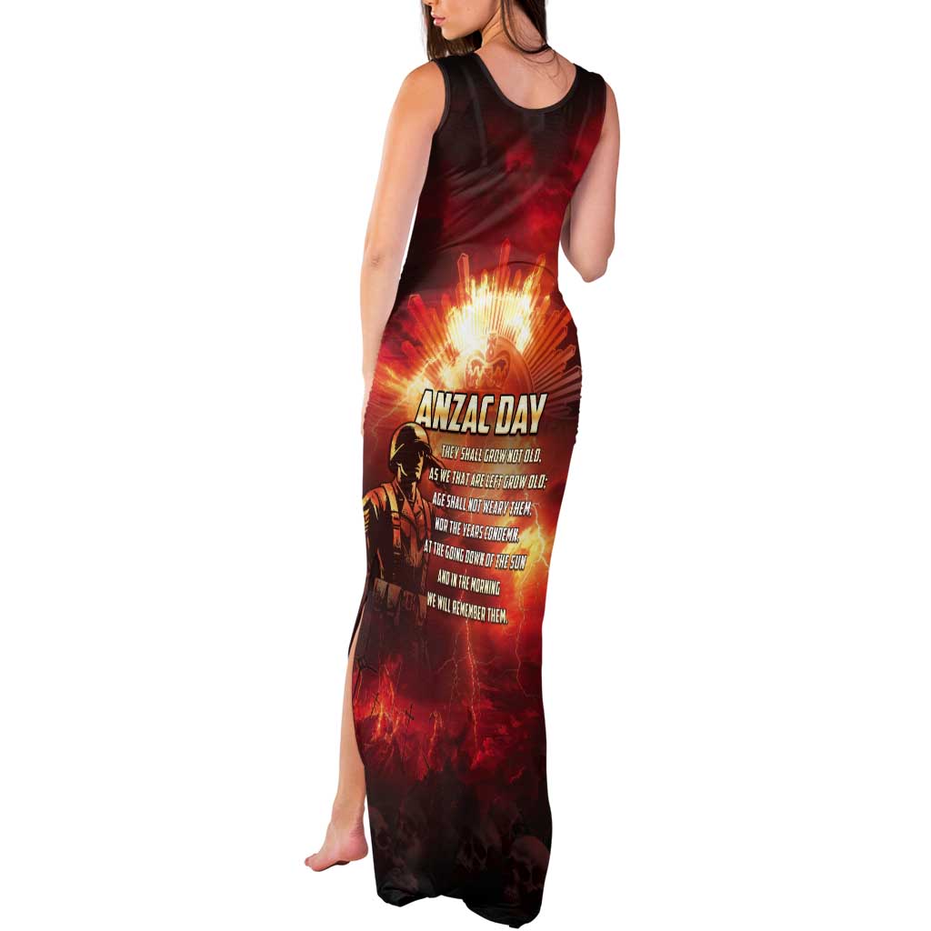 Honouring The ANZAC Spirit Tank Maxi Dress Gallipoli Lest We Forget
