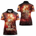 Honouring The ANZAC Spirit Women Polo Shirt Gallipoli Lest We Forget