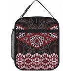 New Zealand Aotearoa Lunch Bag Red Taniko Art Maori Pattern