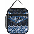 New Zealand Aotearoa Lunch Bag Blue Taniko Art Maori Pattern