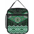 New Zealand Aotearoa Lunch Bag Green Taniko Art Maori Pattern