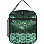 New Zealand Aotearoa Lunch Bag Green Taniko Art Maori Pattern