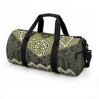 New Zealand Aotearoa Duffle Bag Yellow Taniko Art Maori Pattern