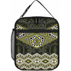 New Zealand Aotearoa Lunch Bag Yellow Taniko Art Maori Pattern