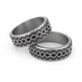 New Zealand Aotearoa Classic Ring Black Taniko Art Maori Pattern