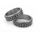New Zealand Aotearoa Classic Ring Black Taniko Art Maori Pattern