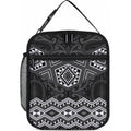 New Zealand Aotearoa Lunch Bag Black Taniko Art Maori Pattern