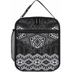New Zealand Aotearoa Lunch Bag Black Taniko Art Maori Pattern