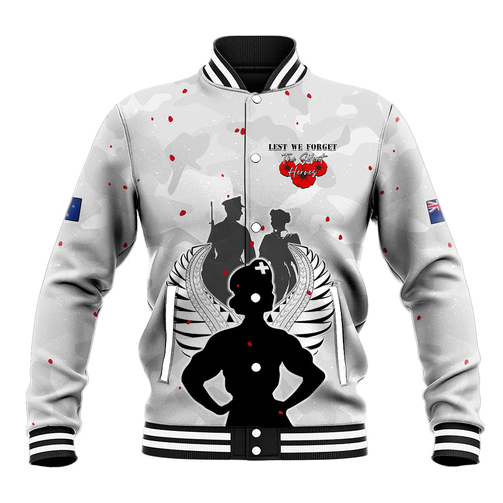 New Zealand ANZAC Day Baseball Jacket For The Nurse Lest We Forget