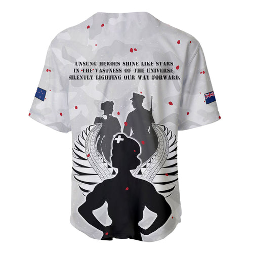New Zealand ANZAC Day Baseball Jersey For The Nurse Lest We Forget