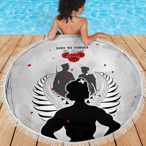 New Zealand ANZAC Day Beach Blanket For The Nurse Lest We Forget