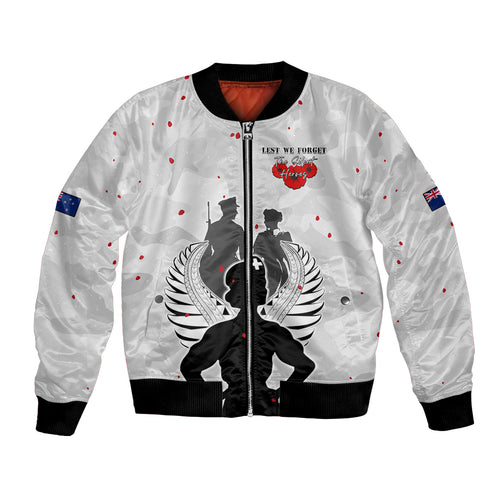 New Zealand ANZAC Day Bomber Jacket For The Nurse Lest We Forget