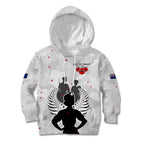 New Zealand ANZAC Day Kid Hoodie For The Nurse Lest We Forget
