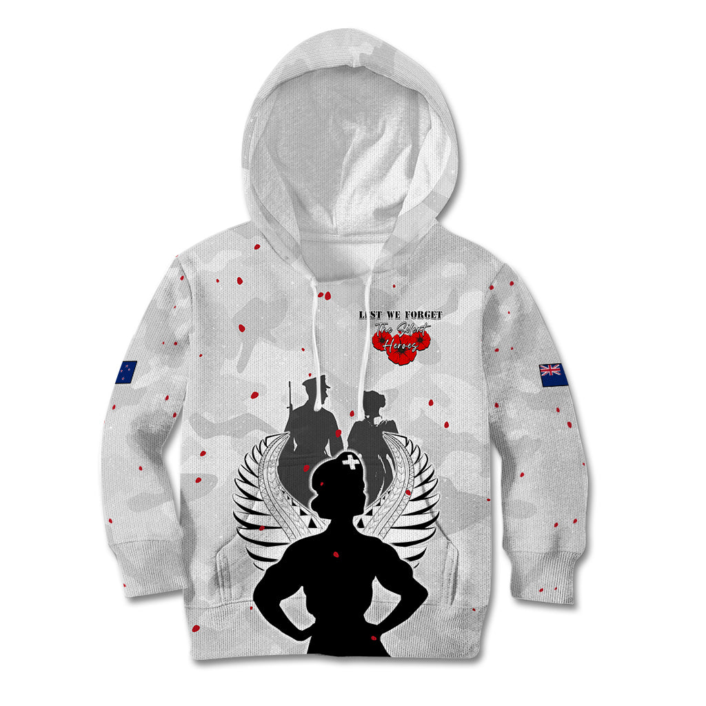 New Zealand ANZAC Day Kid Hoodie For The Nurse Lest We Forget