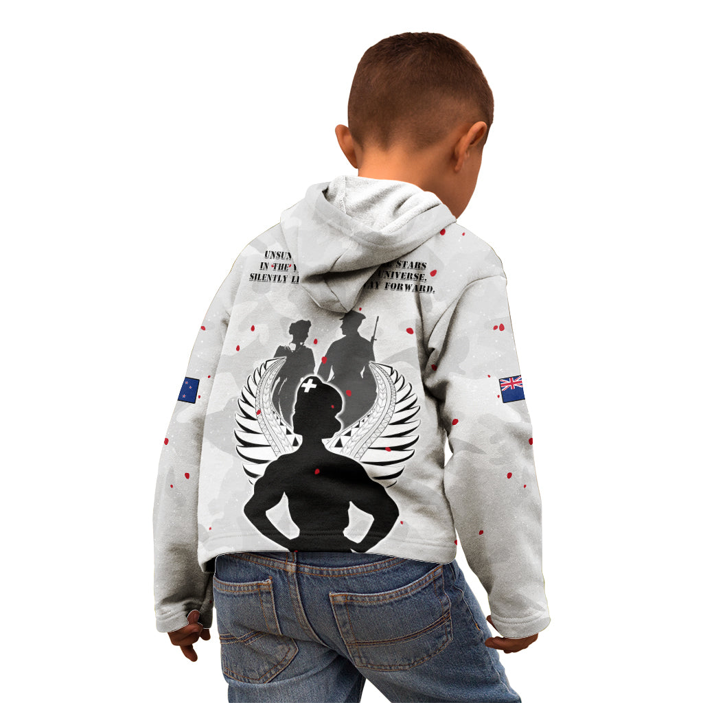 New Zealand ANZAC Day Kid Hoodie For The Nurse Lest We Forget
