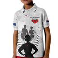 New Zealand ANZAC Day Kid Polo Shirt For The Nurse Lest We Forget