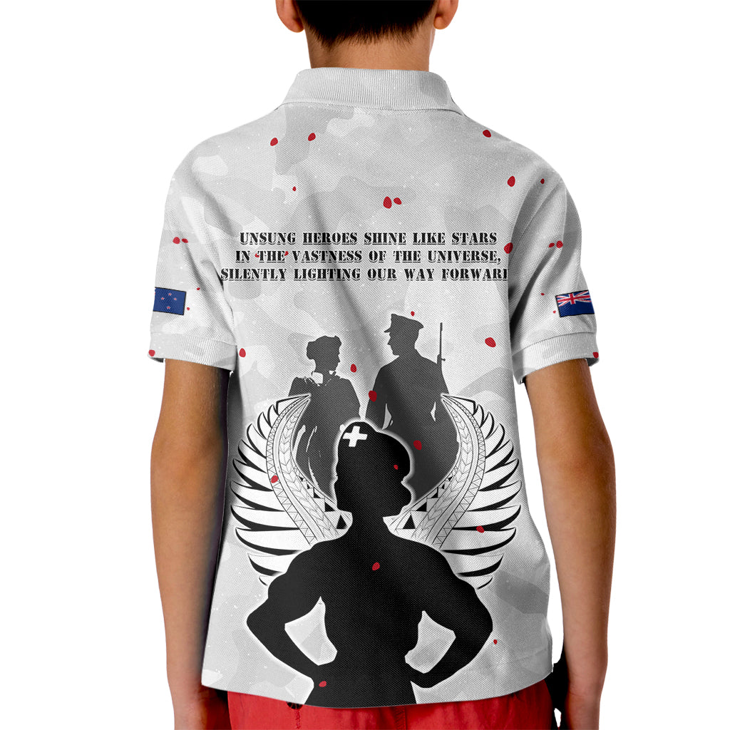 New Zealand ANZAC Day Kid Polo Shirt For The Nurse Lest We Forget