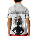 New Zealand ANZAC Day Kid Polo Shirt For The Nurse Lest We Forget