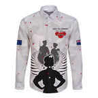 New Zealand ANZAC Day Long Sleeve Button Shirt For The Nurse Lest We Forget