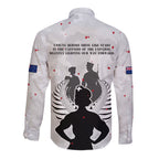 New Zealand ANZAC Day Long Sleeve Button Shirt For The Nurse Lest We Forget