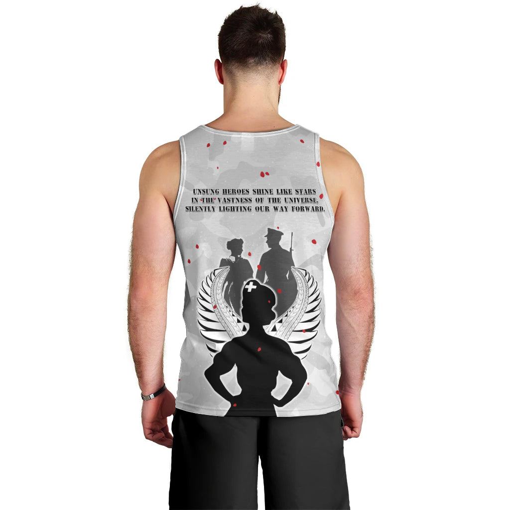 New Zealand ANZAC Day Men Tank Top For The Nurse Lest We Forget