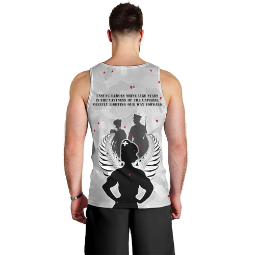 New Zealand ANZAC Day Men Tank Top For The Nurse Lest We Forget