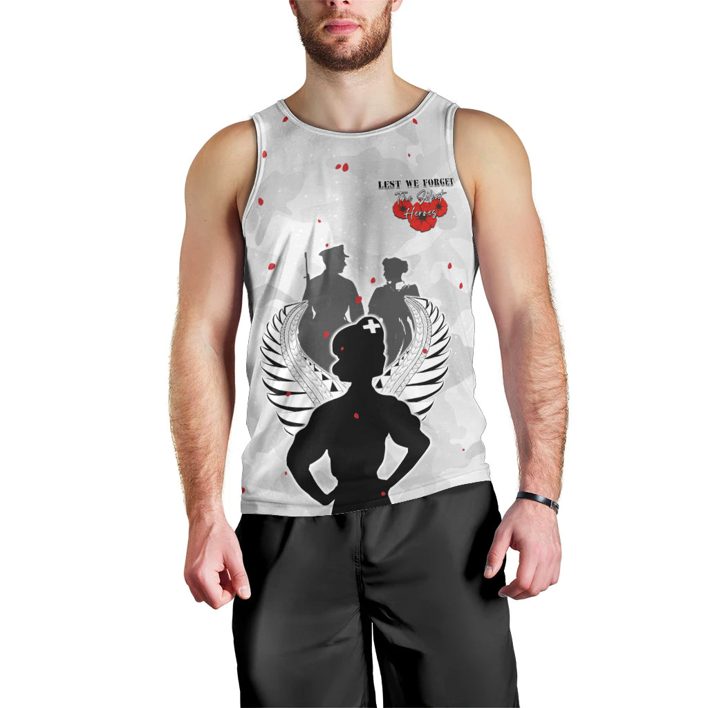 New Zealand ANZAC Day Men Tank Top For The Nurse Lest We Forget