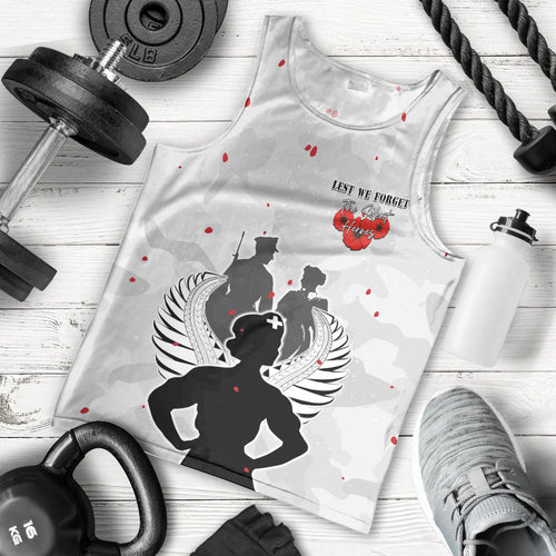 New Zealand ANZAC Day Men Tank Top For The Nurse Lest We Forget