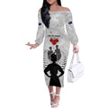 New Zealand ANZAC Day Off The Shoulder Long Sleeve Dress For The Nurse Lest We Forget