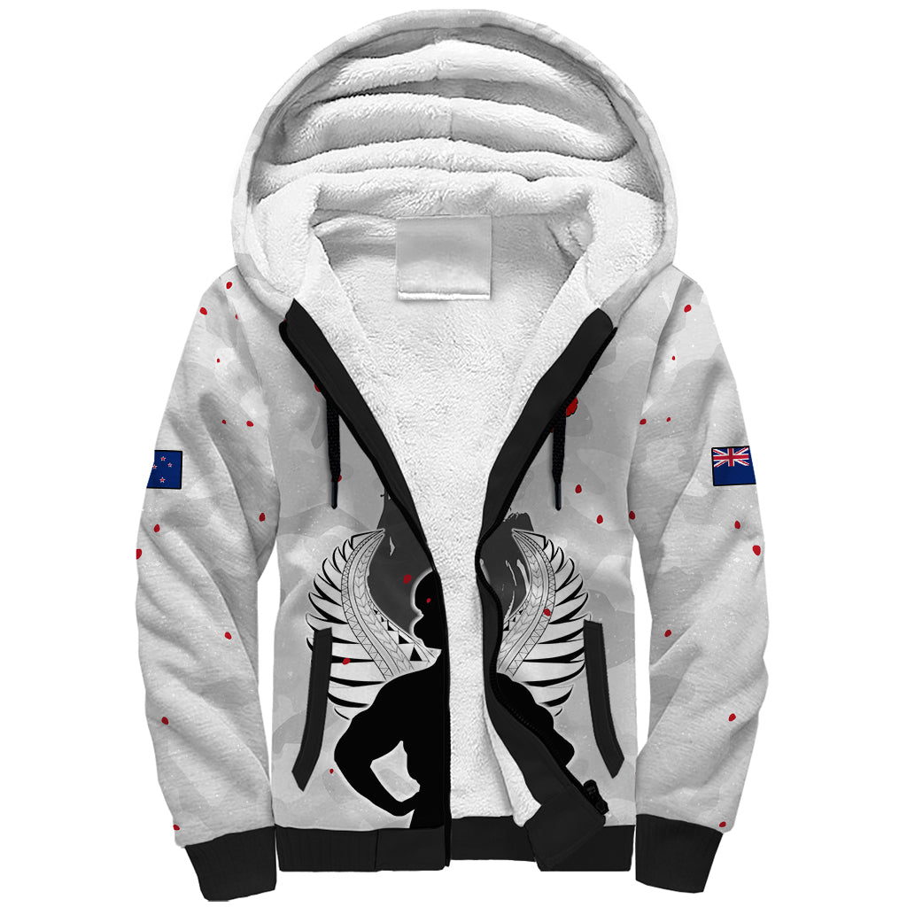 New Zealand ANZAC Day Sherpa Hoodie For The Nurse Lest We Forget