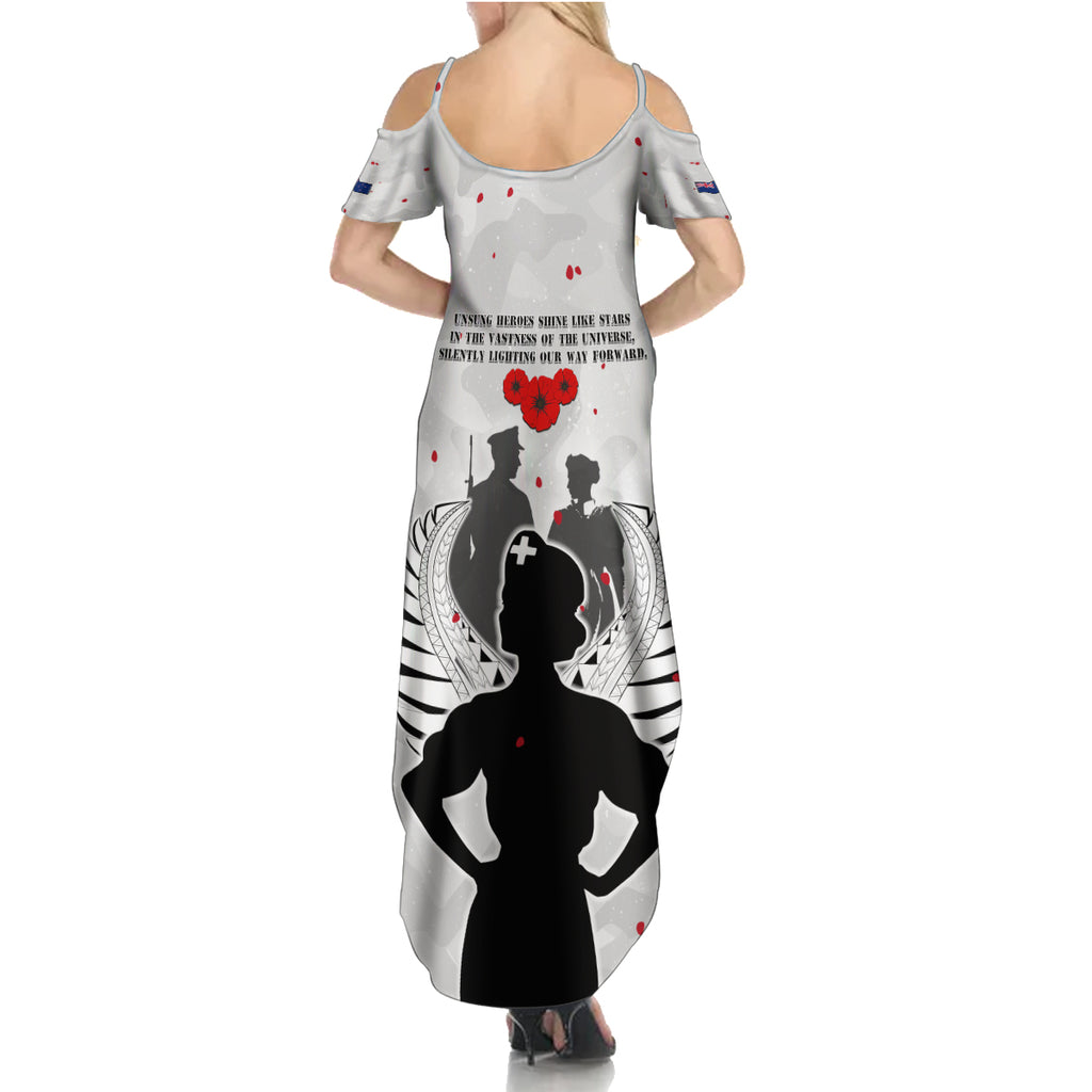 New Zealand ANZAC Day Summer Maxi Dress For The Nurse Lest We Forget