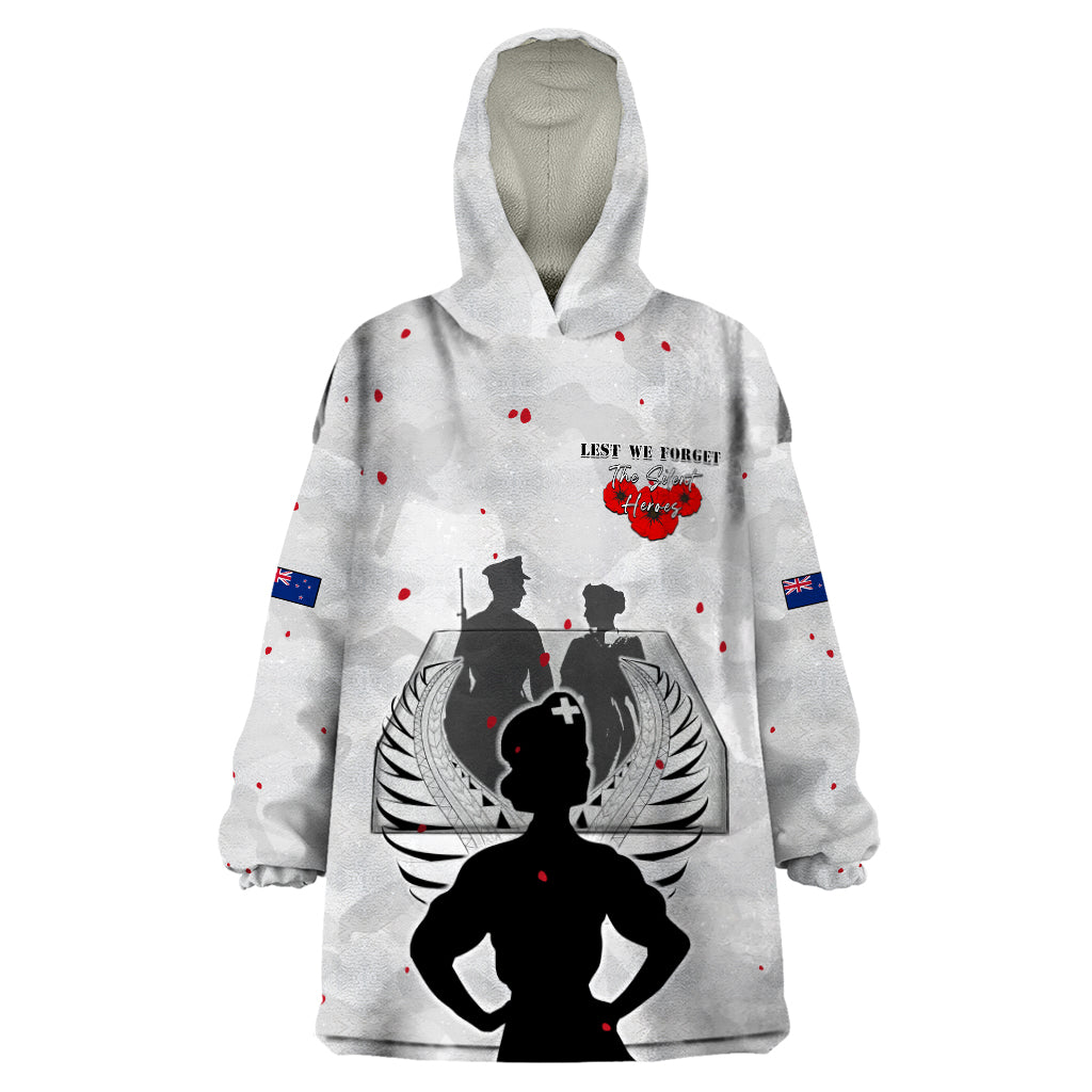 New Zealand ANZAC Day Wearable Blanket Hoodie For The Nurse Lest We Forget