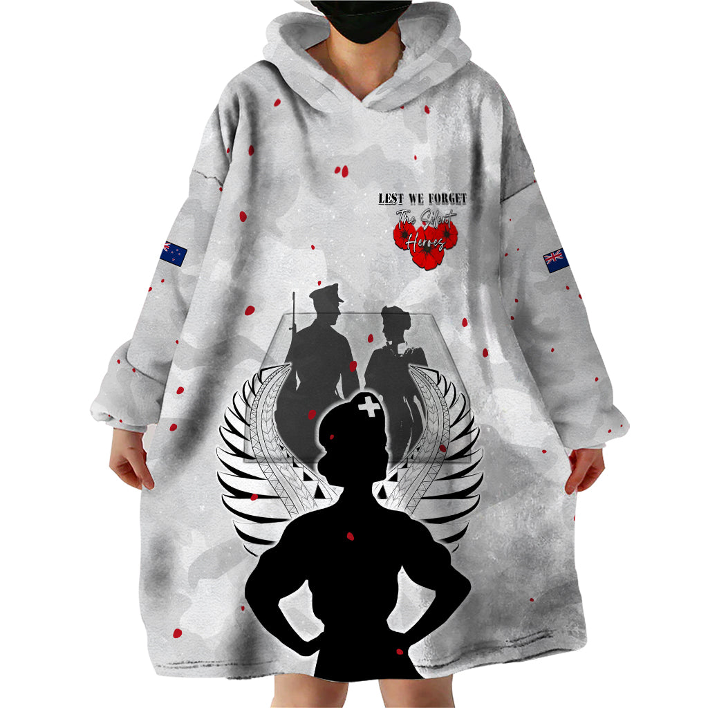 New Zealand ANZAC Day Wearable Blanket Hoodie For The Nurse Lest We Forget