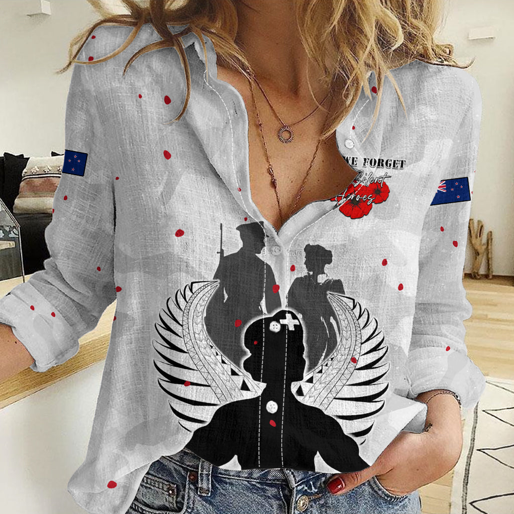 New Zealand ANZAC Day Women Casual Shirt For The Nurse Lest We Forget