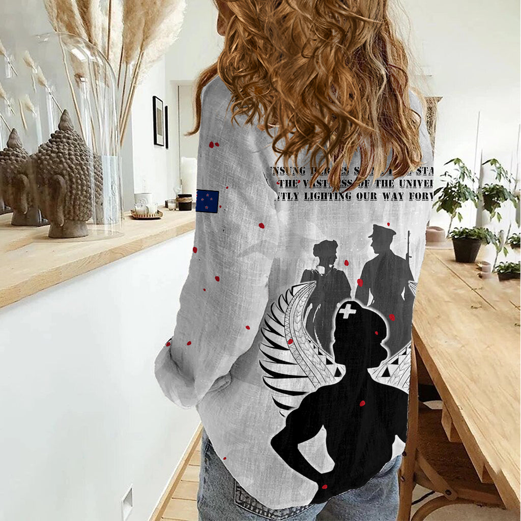 New Zealand ANZAC Day Women Casual Shirt For The Nurse Lest We Forget