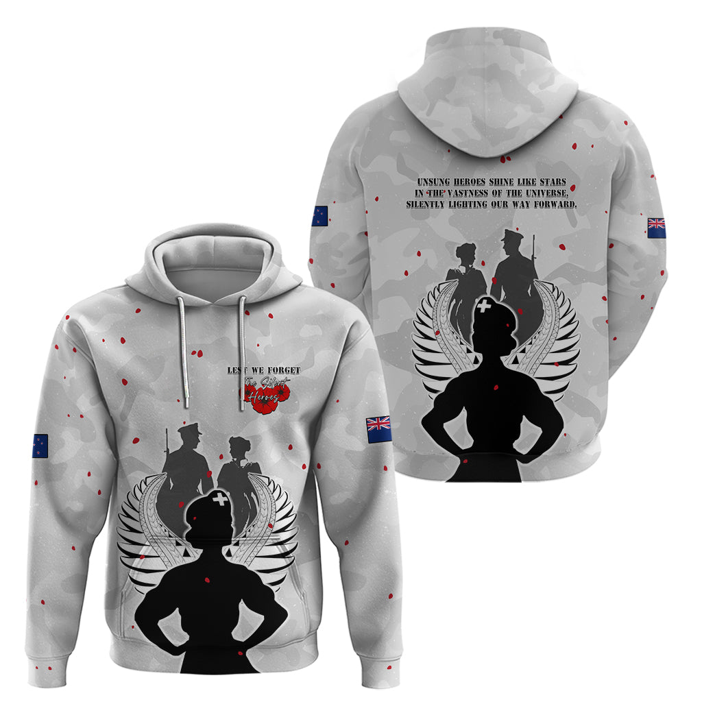 New Zealand ANZAC Day Zip Hoodie For The Nurse Lest We Forget