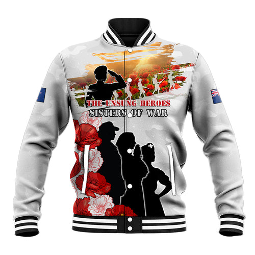 New Zealand ANZAC Day Baseball Jacket The Unsung Heroes Sisters of War